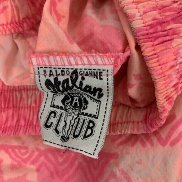 Vintage Italian Club Shorts Medium Pink 80s 90s Retro Festival Y2K - Picture 3 of 4